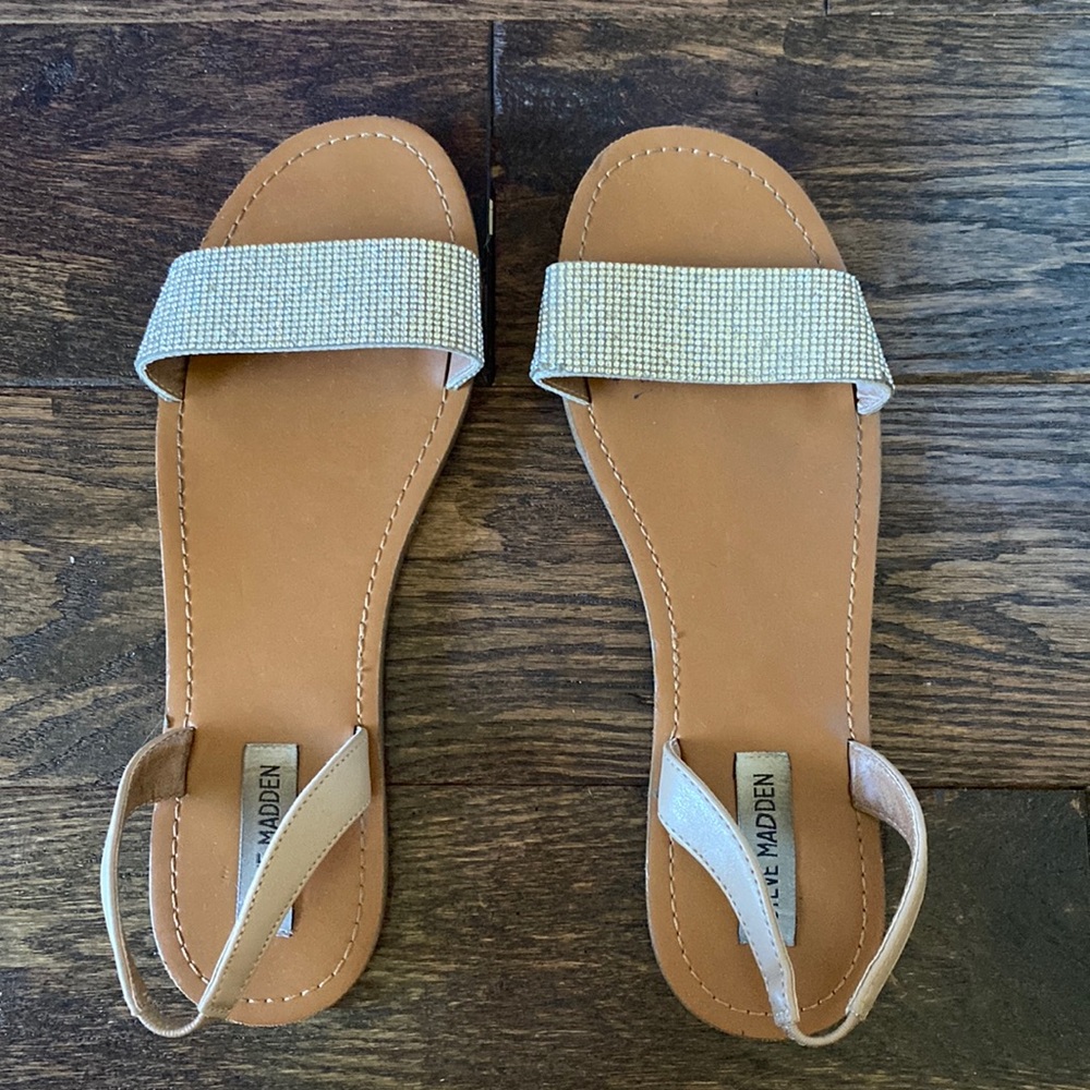 Steve Madden rhinestone sling back sandal, size 11